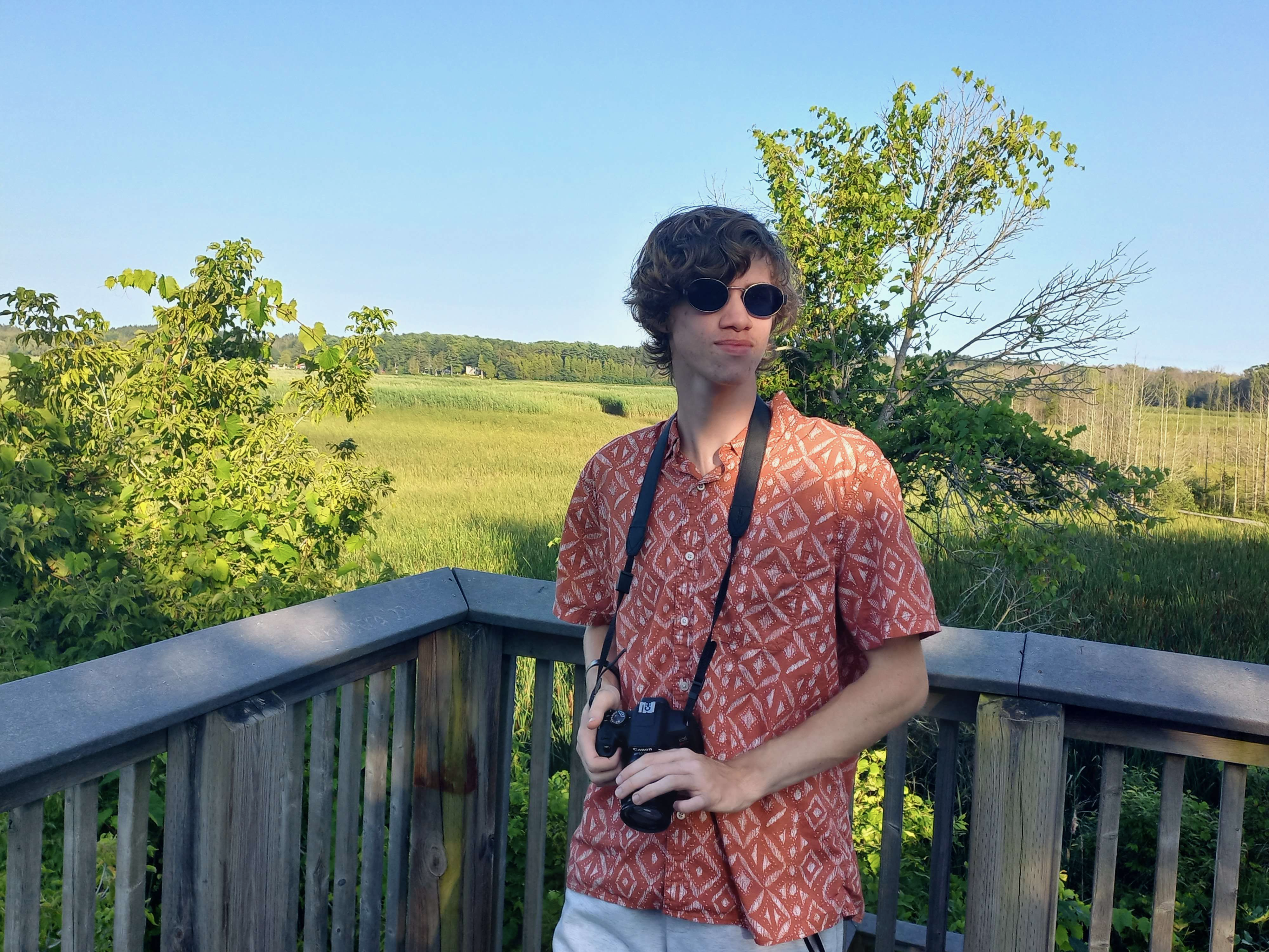 A casual photo of the designer.